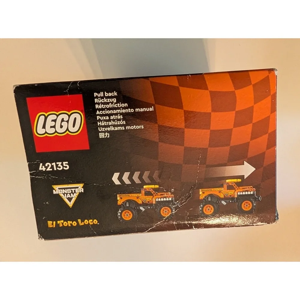 LEGO Technic Orange Monster Jam El Toro Loco 42135 2-in-1 Truck Set